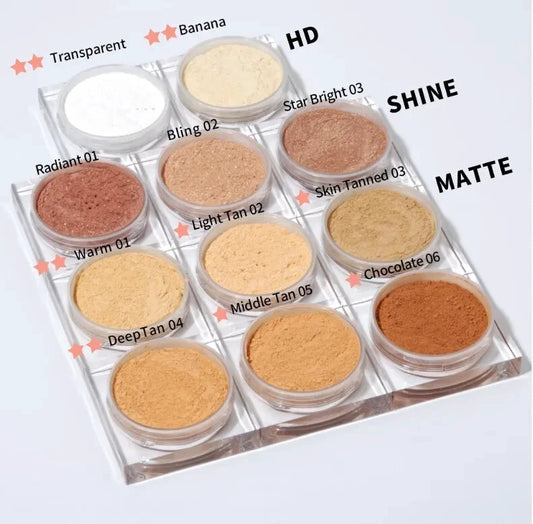 New Product 16 Colors Matte Loose Powder Private Label Matte Finish Loose Setting Powder Waterproof Face Makeup by Judge A to Z