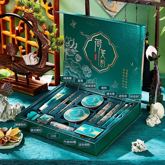 13 Piece Makeup Kit Set, Cosmetic Set, Eyeshadow Palette, Lip Gloss Set, Liquid Lipstick, Makeup Sponge, Foundation, Concealer by Judge A to Z