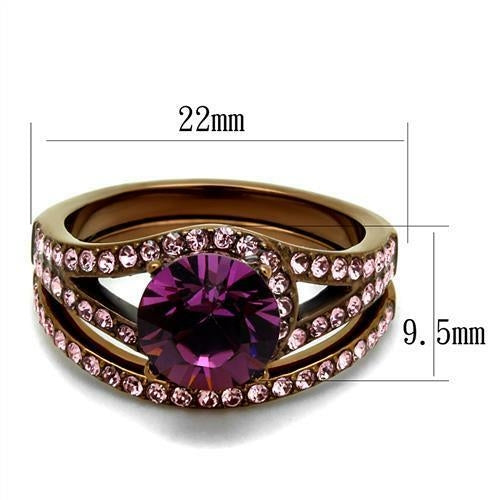 Luxury Pink Crystal Halo Engagement Ring for Women