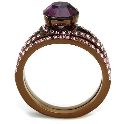 Luxury Pink Crystal Halo Engagement Ring for Women
