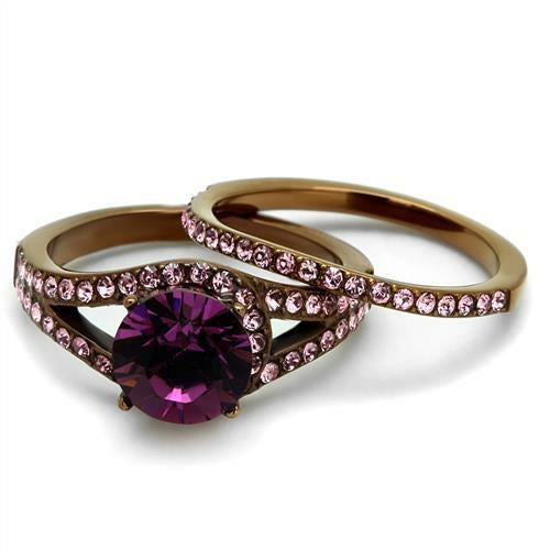 Luxury Pink Crystal Halo Engagement Ring for Women