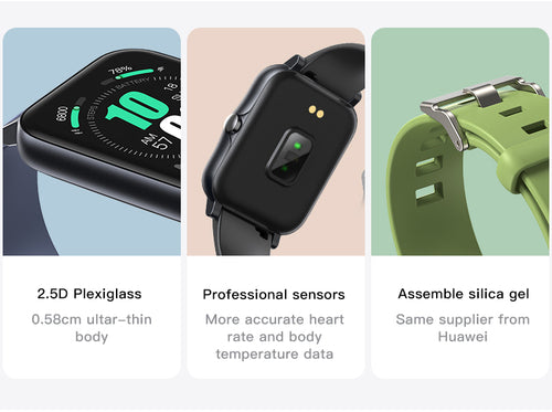 UltraSlim IP68 Waterproof Smartwatch with Full-Screen Display & Fitness Tracking